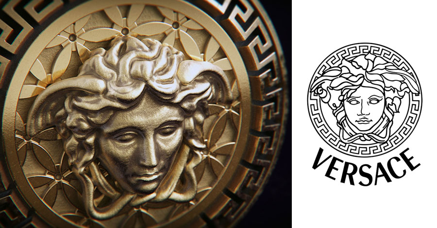 Design is fine. History is mine. — Gianni Versace, Medusa - Médaillon  Méandre D'or