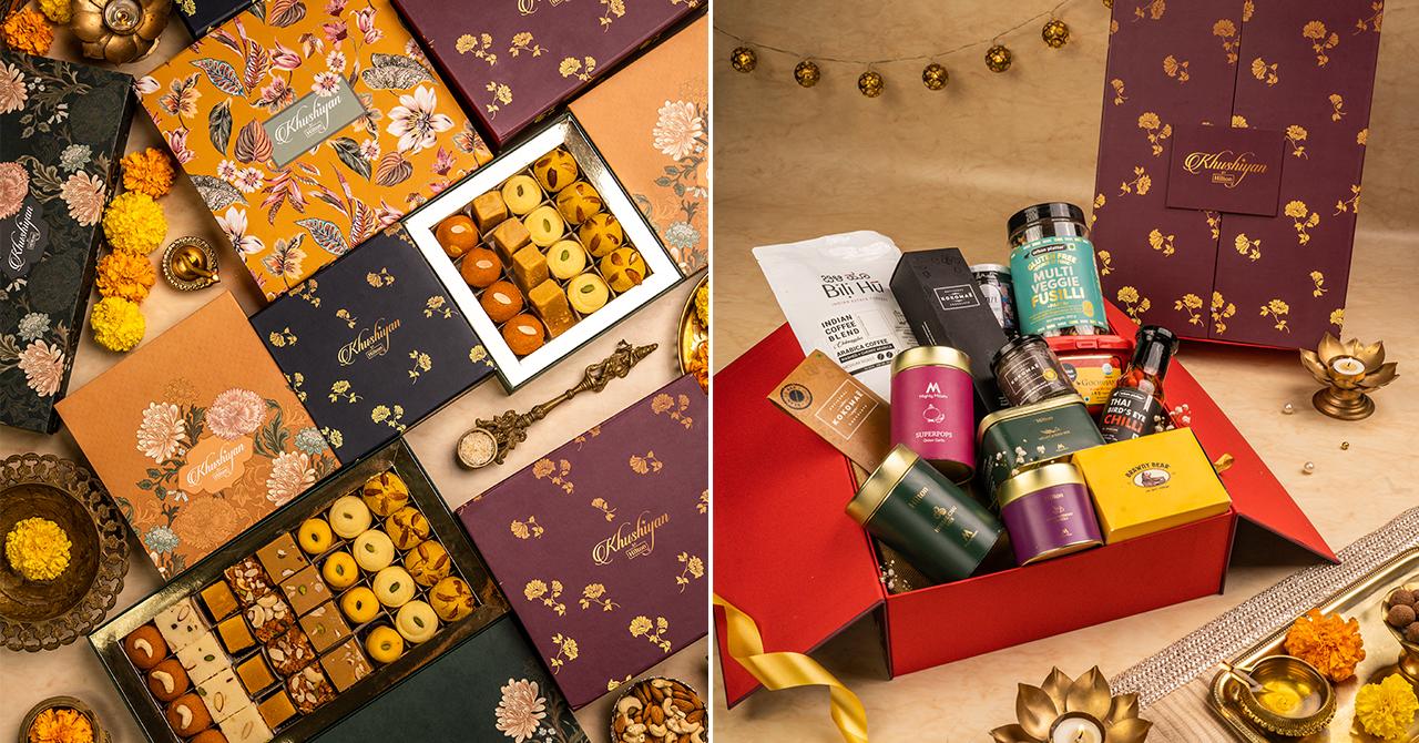 festive treats and glow gift box Delivery in Bangalore - redblooms